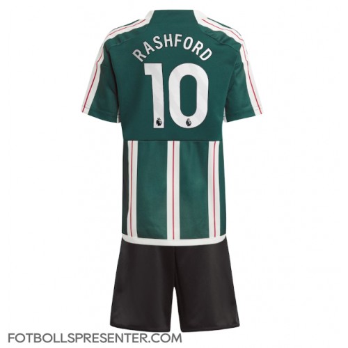 Manchester United Marcus Rashford #10 Bortatröja Barn 2023-24 Kortärmad (+ korta byxor)